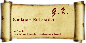 Gantner Krizanta névjegykártya